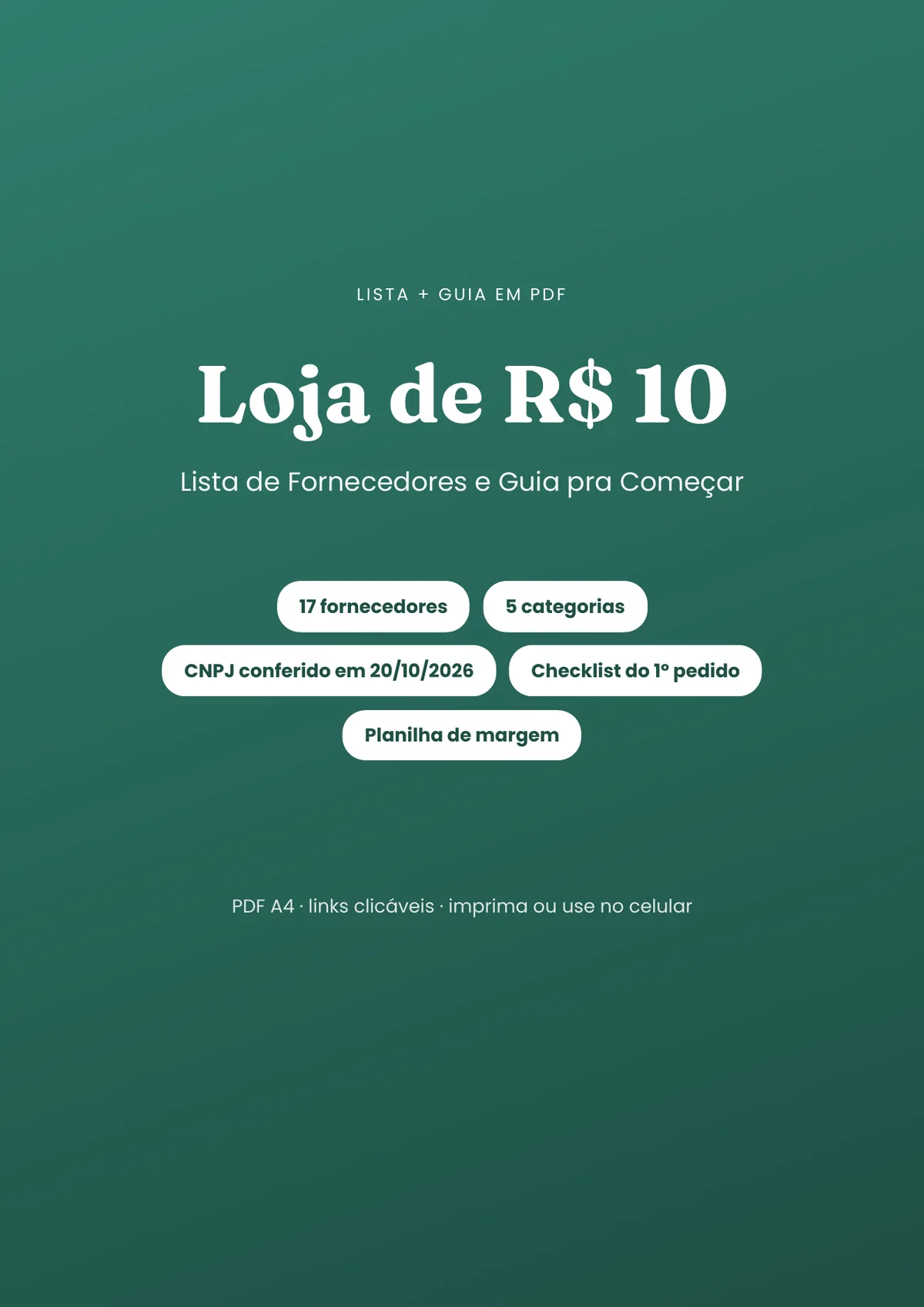 Página real do PDF Loja de R$ 10: capa