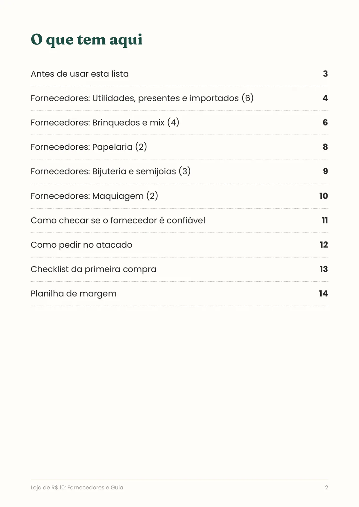 Página real do PDF Loja de R$ 10: o que tem aqui